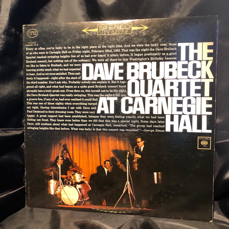 The Dave Brubeck Quartet   At Carnegie Hall 2LP  Columbia