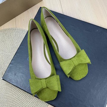 瓢鞋女夏季平底網紅百搭單鞋淺口豆豆鞋軟底一腳蹬大碼女鞋41一43