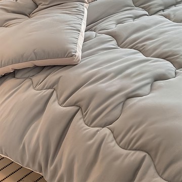 石墨烯遠紅外線可水洗立體邊棉被 流金灰 雙人被 2.6kg  180 x 210cm