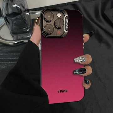 黑玫紅漸變適用蘋果17promax手機殼iPhone15/14創意13/12/11/xr 台灣出貨🚗 生日禮物🎀 防摔殼