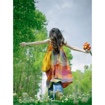 超好看復古彩色格子a字吊帶連衣裙女小個子多巴胺穿搭春天高級感