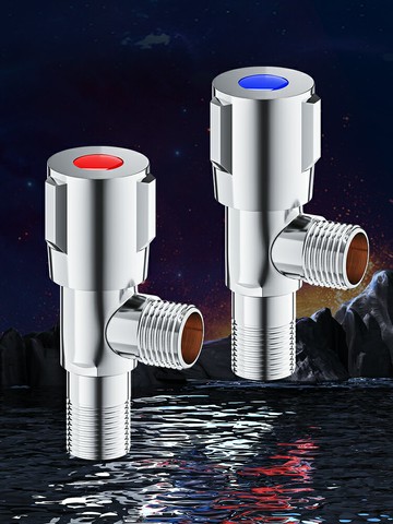 304不銹鋼角閥冷熱全銅家用閥門開關三通熱水器止水閥分水器通用