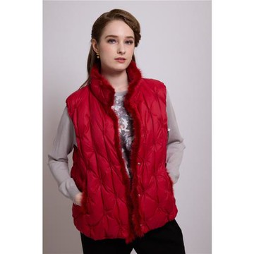 QWI奢華貂毛羽絨背心限時搶購-獨