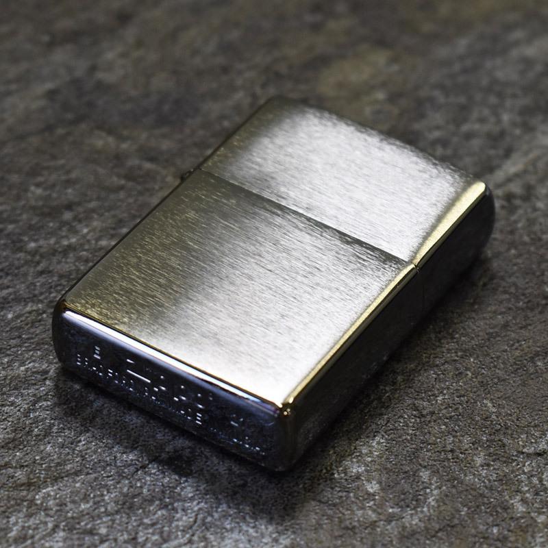 名入れ無料 ZIPPO ジッポライター BRUSHED CHROME(クローム サテーナ) 無地 ジッポー ライター レギュラー #200 プレゼント