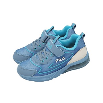[ACS] Fila 慢跑鞋 J827Z 中大童 小朋友 藍 米白 魔鬼氈 運動鞋 斐樂 2J827Z361