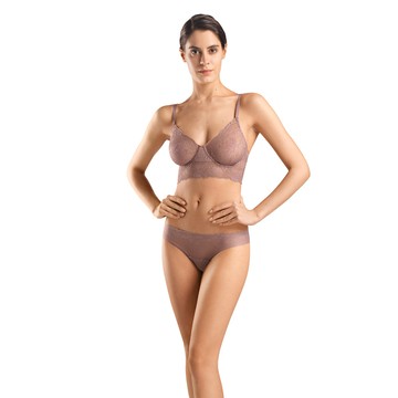 【HANRO】Lulu 全蕾絲性感短內衣 XS-M (蜜糖粉)