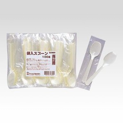 サンナップ　袋入スプーン　(100本入)　SP-100G【返品・交換・キャンセル不可】【イージャパンモール】