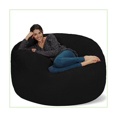 Chill Sack Bean Bag Chair: Giant 5' Memory Foam Furniture Bean Bag - Big Sofa with Soft Micro Fiber Cover - Black「並行輸入品」