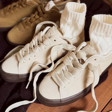 法國 VEJA 經典小白鞋 CAMPO 麂皮款 米杏 女 - 女 EUR 38（US7）