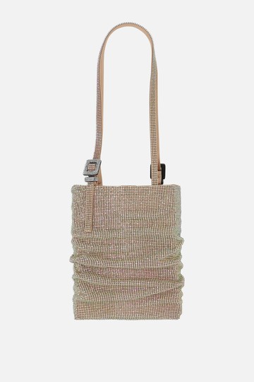 BENEDETTA BRUZZICHES Lollo La Grande crystal-embellished metal mesh handbag Woman