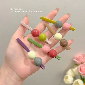 🚀臺灣出貨 可開發票🔥韓國同款糖果色劉海髮夾一字夾女測邊夾髮卡後腦勺卡子頭飾鴨嘴夾