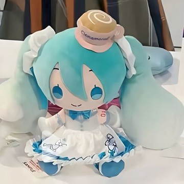 初音未來 新款玉桂狗聯名 毛絨玩偶 公仔娃娃 初音FUFU 初音未來娃娃 初音未來玩偶公仔 初音未來聯名款毛絨公仔佈娃娃