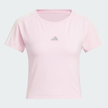Adidas 愛迪達 Dce Baby Tee KS0277 女 T恤 運動上衣 休閒短袖 粉紅 亞版 短版 閃耀