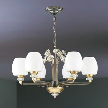 銅製玻璃水晶珠吊燈 F85-09-K1422