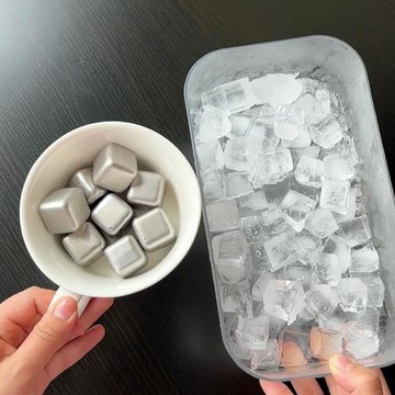 不銹鋼冰塊家用食品級威士忌冰塊304冰塊模具金屬冰酒石冰粒