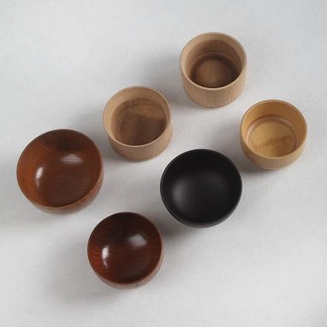 竹制實木碗飯碗兒童碗寶寶碗竹湯碗圓形飯店酒店無漆餐具中式碗碟