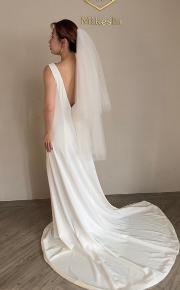 Miller米樂-新娘雙層素頭紗