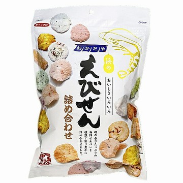 【江戶物語】岡田屋 綜合蝦餅 140g 蝦餅 海鮮MIX 仙貝 日本必買 日本零食 解嘴饞 宵夜 日本進口