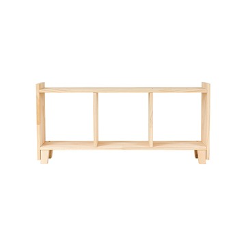 樂嫚妮 松木儲物收納櫃/電視櫃/北歐民宿風-橫三格-櫃長95cm松木