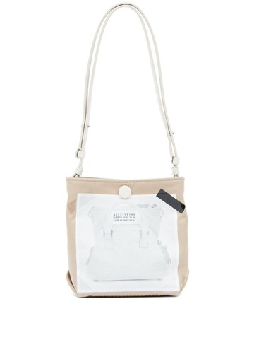 Maison Margiela - 5AC trompe l'oeil-print tote bag - unisex - Cotton/Calf Leather/Calf Leather/Polyester/Cotton - One Size - Neutrals