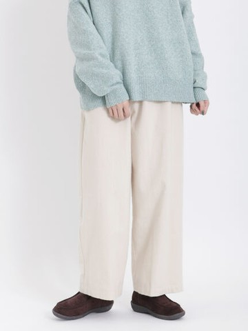 防靜電加工格紋/素面直筒剪裁長褲(FL37L0F0980) - Samansa Mos2