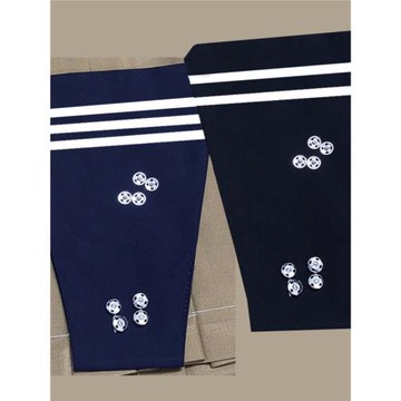 學生校服胸擋布 jk水手服cos基礎款中間服條紋領口布擋口布紺藍色