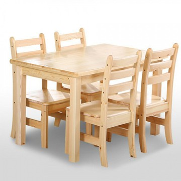 包郵現代簡約小戶型餐桌椅子組合長方形全實木桌吃飯桌子松木家用[DD010109]