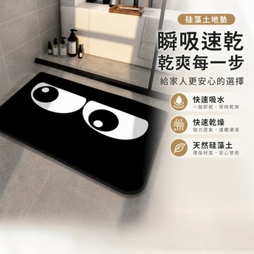 隔日達🏠硅藻泥地墊 疑惑大眼地墊 浴室地墊【40*60cm】 防滑地墊吸水地墊 硅藻土地墊 房間地墊 矽藻土地墊