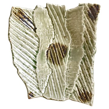石目變形皿-日本製 - 陶瓷  26 x 23 x 6cm  綠色  1個