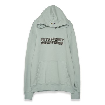 5th STREET｜山形｜中性｜LOGO設計長袖連帽T｜嫩綠
