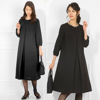 Add Rouge 喪服 礼服 レディース 夏用にも ブラックフォーマル 大きいサイズ ロング丈 服装 母親 オールシーズン ワンピース単品 洗える 七五三 ママ スーツ 授乳服 フォーマル 冠婚葬祭 ブラック 21号 通販 Lineポイント最大get Lineショッピング