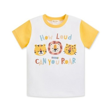 叢林動物可愛童趣撞色短袖T恤 (吸濕排汗+抗UV)