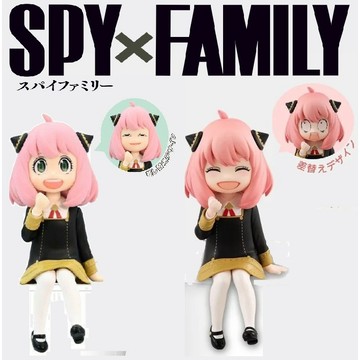 🌀日版客🌀 日版 間諜家家酒 FuRyu 安妮亞 泡麵蓋 學生服 坐姿 可換臉 SPY×FAMILY 景品 公仔