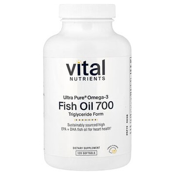 Vital Nutrients, Ultra Pure®，魚油 700，檸檬味，120 粒軟膠囊