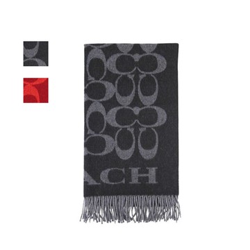 COACH中性LOGO索爾羊毛圍巾F76384(預購)~【 購物節優惠 ★ 菲尼斯 國際精品 3折起 】