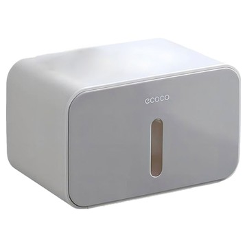 KOTI日安生活 簡約防水免打孔無痕壁掛式衛生紙架  灰色  1個