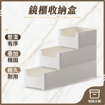 台灣現貨 可疊加 鏡櫃收納盒 收納置物盒 桌面收納盒 文具收納 香水收納 化妝刷收納 口紅首飾整理盒 置物盒 收納大師