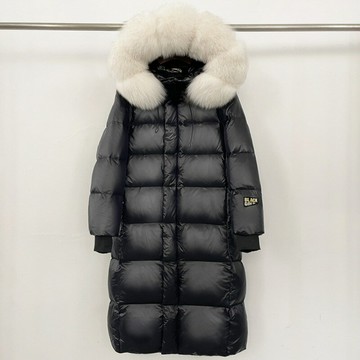 【巴黎精品】現貨+預購 頂級狐狸毛領真羽絨外套鵝絨外套羽絨衣秋冬大碼休閒女裝-連帽修身女外套7色a1ld83