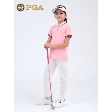 美國PGA兩件5折兒童高爾夫衣服女童夏秋季服裝裙套裝短袖T恤童裝