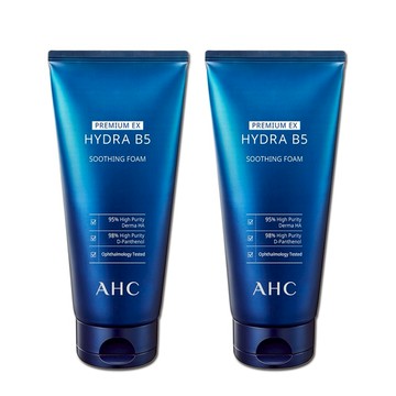 1+1 心意加倍AHC玻尿酸B5保濕洗面乳180ml共2入(國際航空版)