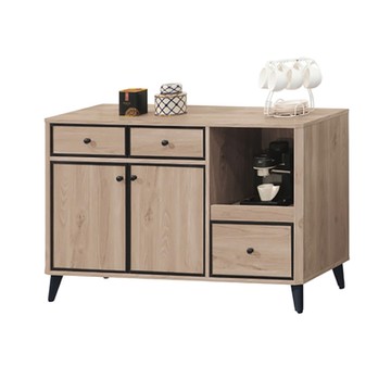 文創集 路馬爾4尺二門三抽拉盤低餐櫃-119x40x77.5cm免組