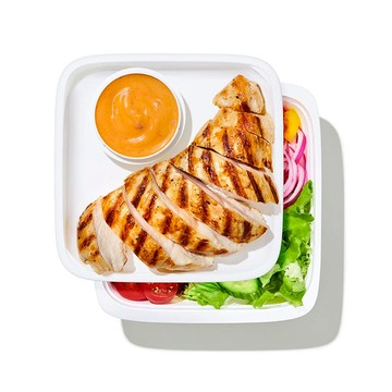 隨行密封保鮮盒-1.5L(分層附醬料盒)