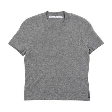 alexanderwang 灰色羊毛燙鑽logoT 卹