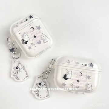 ✨限時特惠✨可愛貓適用airpods保護套三代1/2蘋果無綫藍牙耳機套airpodspro2