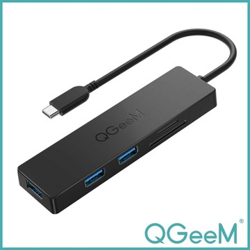 【美國QGeeM】Type-c轉五合一/USB3.0/SD/TF多功能擴充轉接器