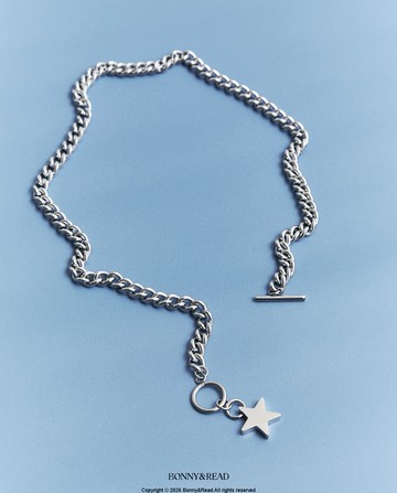 [預購] [韓國] [鋼飾] 暗夜芒星項鍊 / Dark Night Radiant Star Necklace