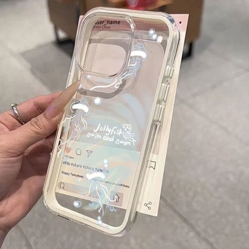 免運+隔日🚚iphone手機殼/悠悠水母/適用於蘋果17promax 16Pro 15plus 14 13 12 11