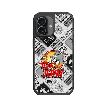 iPhone 17 SolidX 黑 - 湯姆貓與傑利鼠 Tom and Jerry - 貼紙系列 - 復古LOGO