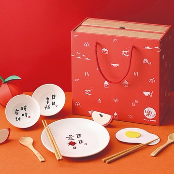 【Mao's樂陶陶】幸福好日雙層禮盒組 | 何景窗聯名 | 結婚 | 入厝禮物