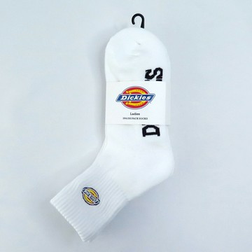 DICKIES 中筒襪 厚襪 運動襪 毛巾底 23-25cm 一組三入 1849790001 白【iSport愛運動】